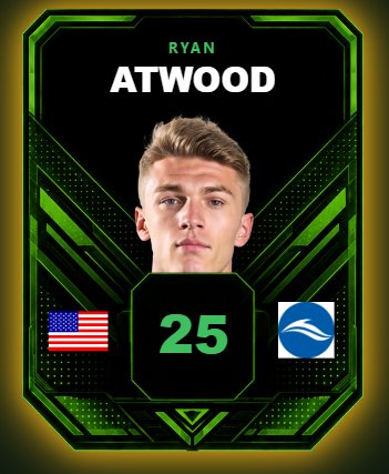 Carte joueur Ryan Atwood